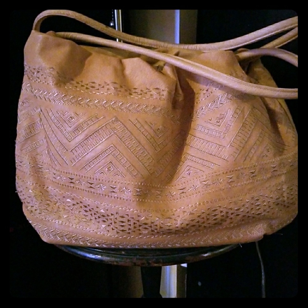 Tan leather bag